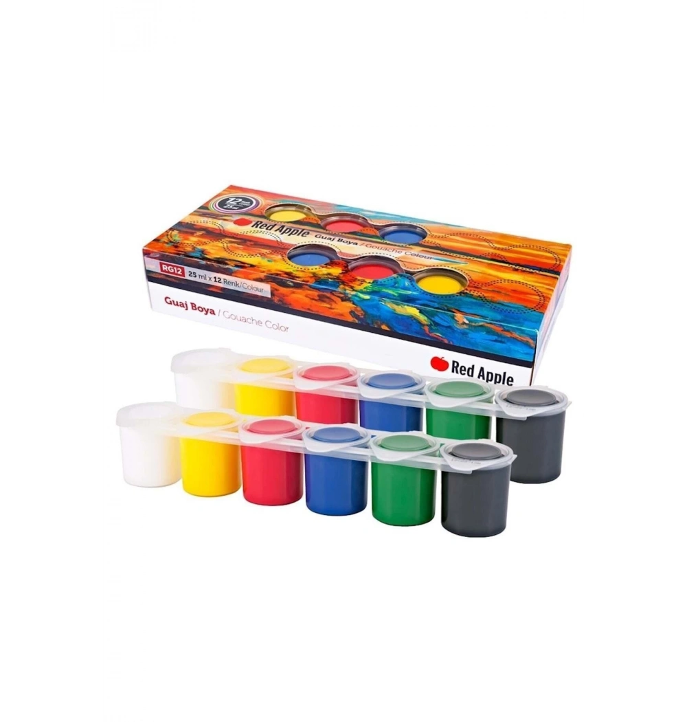 Red Apple Guaj Boya 25 Mm 12 Renk Rg12