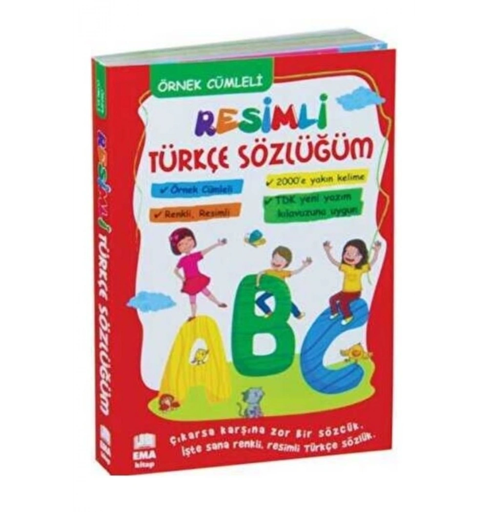 Örnek Cümleli Resimli Türkçe Sözlüğüm Karton Kapak  Ema Kitap