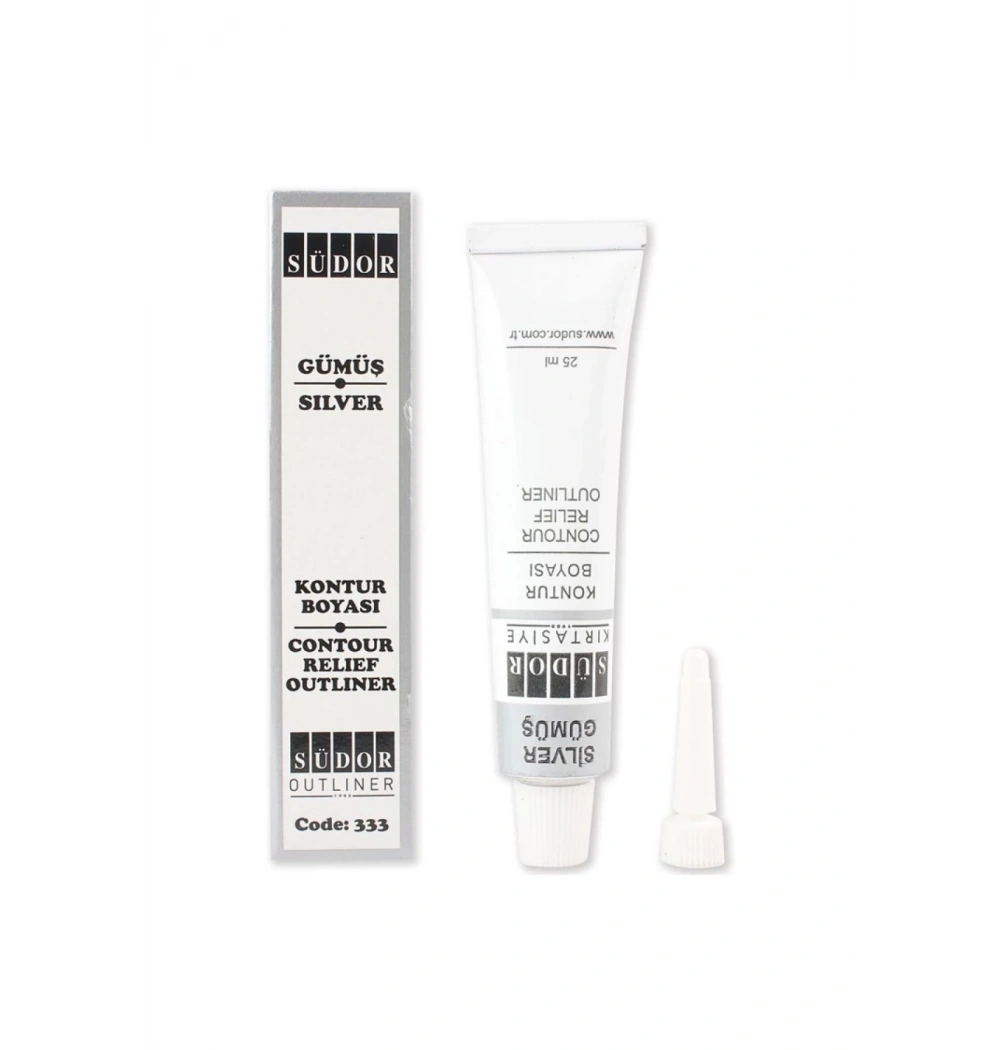 Südor 331 Kontür Boyası 25 Ml Tüp Gümüş