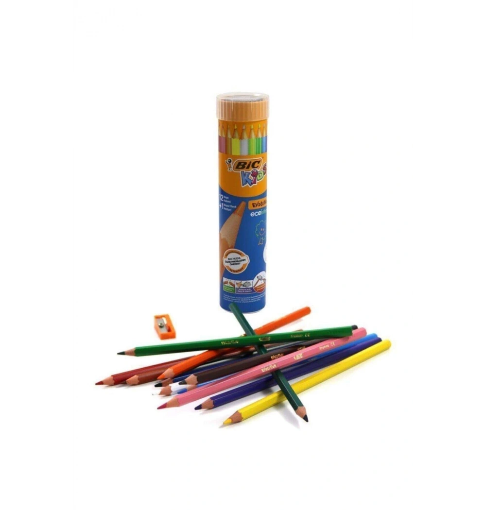 Bic Evolutıon Kuru Boya Kalemi 12+1 Metal Tüp Kod:958191