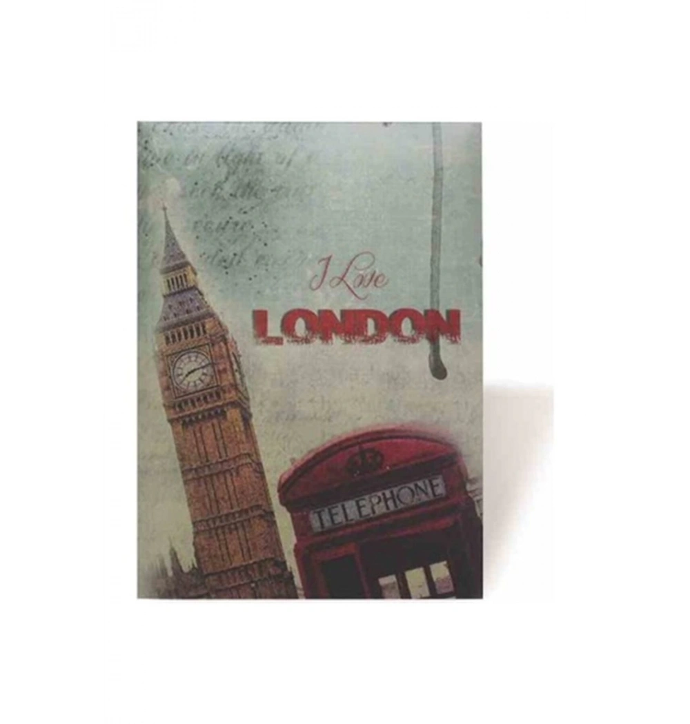 Liz Suni Deri 14X20 Modelist Çizgili Defter Yaldızlı Kod: 180Luxç