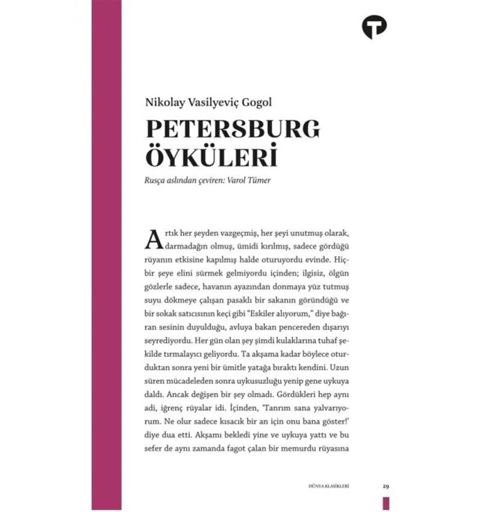 Petersburg Öyküleri Gogol Turkuvaz