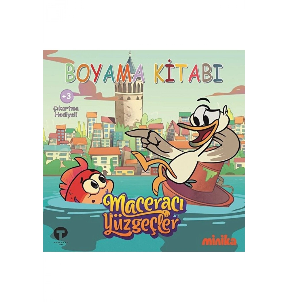 Maceracı Yüzgeçler Çıkartma Hediyeli Boyama Kitabı 3 Minika