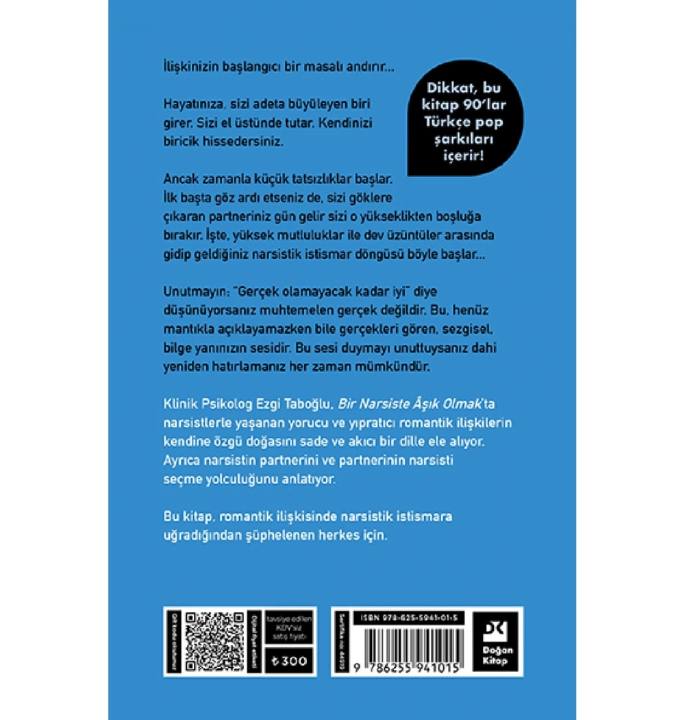 Bir Narsiste Aşık Olmak Ezgi Taboğlu Doğan Kitap