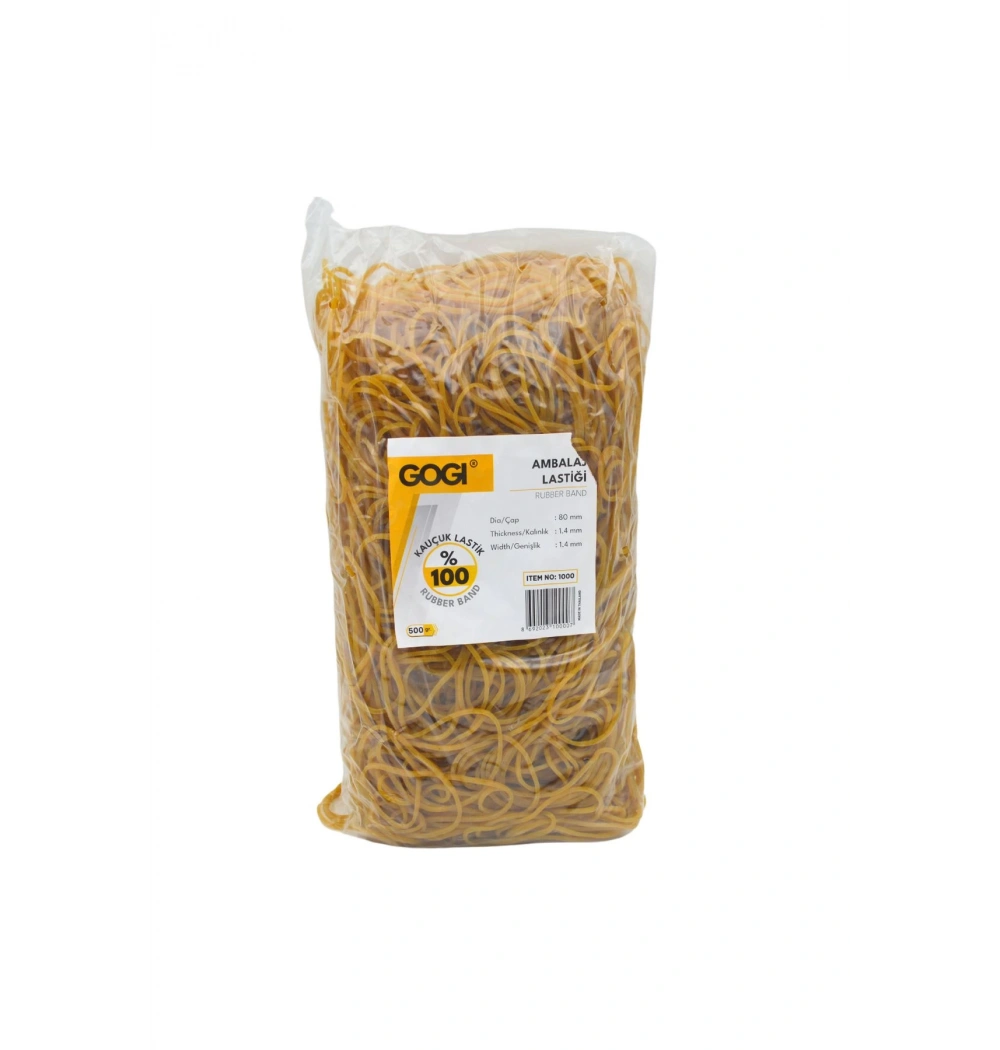 Gogi 1000 % 100 Kauçuk Ambalaj Lastiği - 500 Gr. - Midi 80Mm