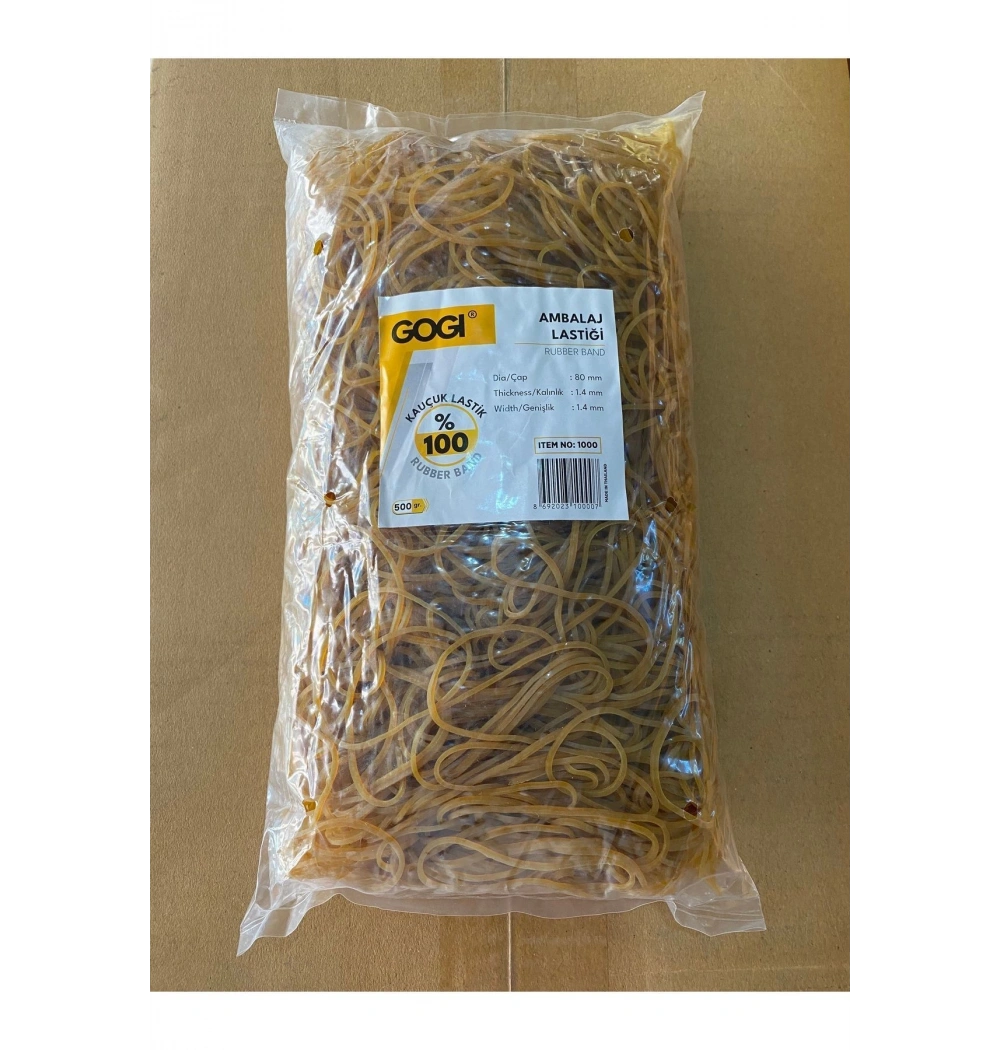 Gogi 1000 % 100 Kauçuk Ambalaj Lastiği - 500 Gr. - Midi 80Mm
