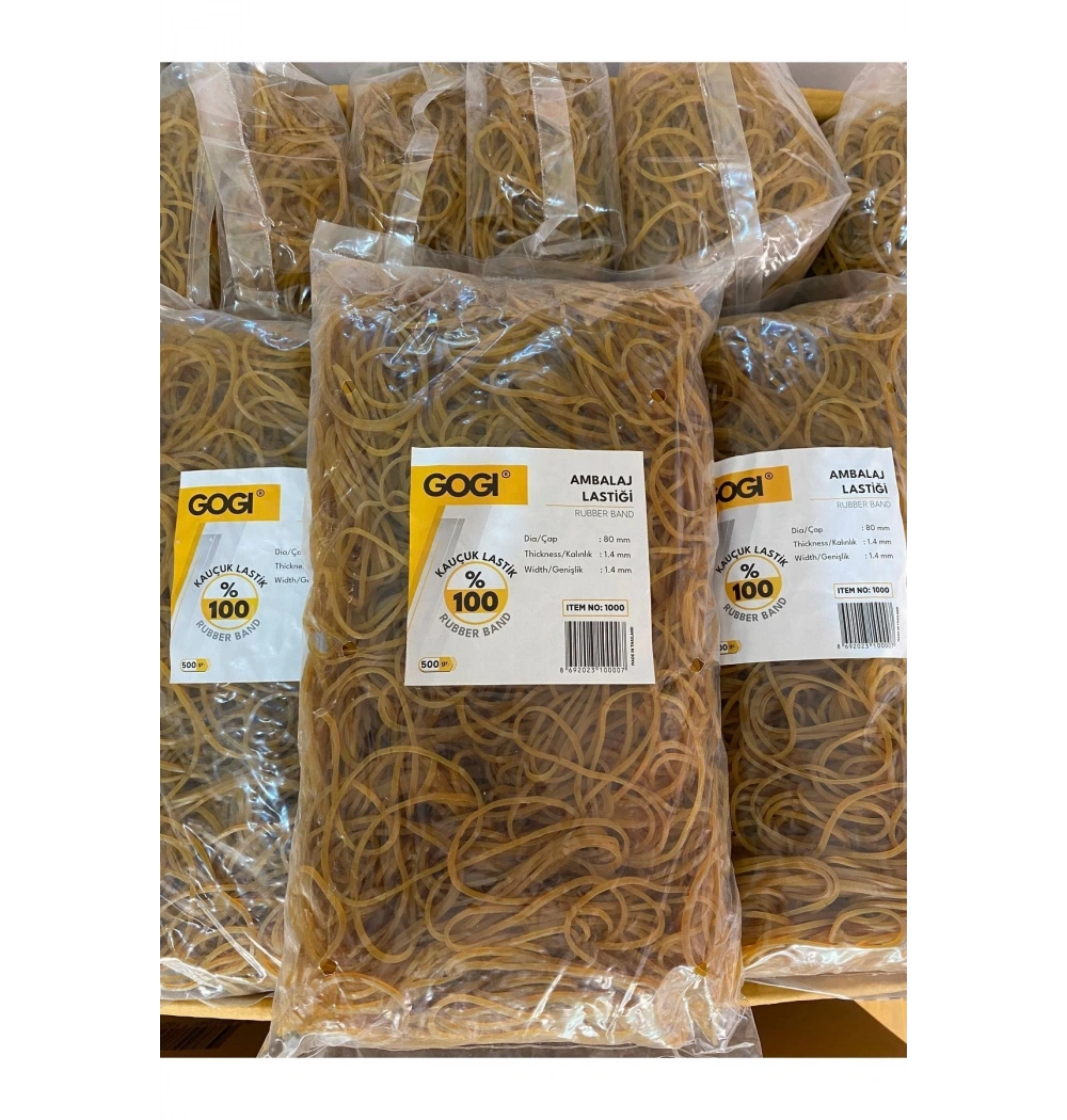Gogi 1000 % 100 Kauçuk Ambalaj Lastiği - 500 Gr. - Midi 80Mm