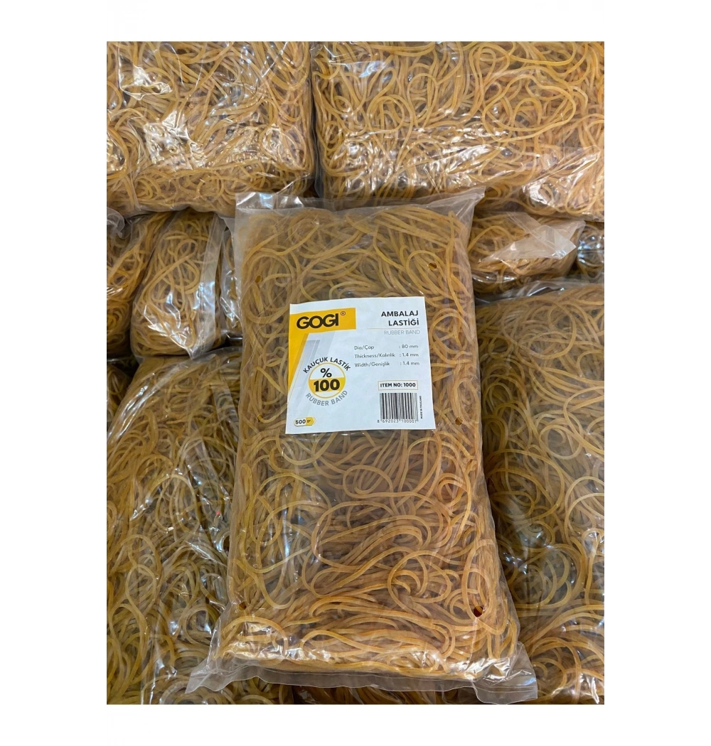 Gogi 1000 % 100 Kauçuk Ambalaj Lastiği - 500 Gr. - Midi 80Mm