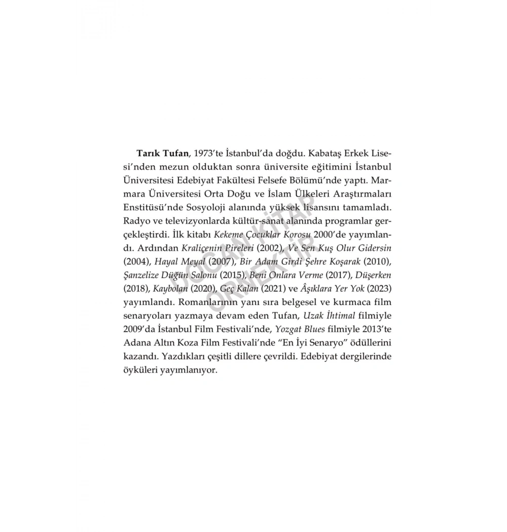 Gece Açan Çiçekler Tarık Tufan Doğan Kitap