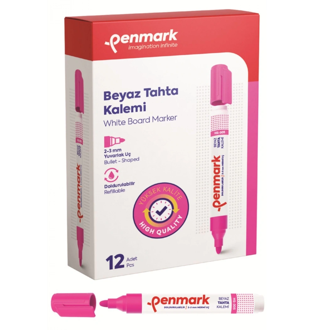 Penmark Tahta Kalemi Doldurabilir Pembe Hs-505