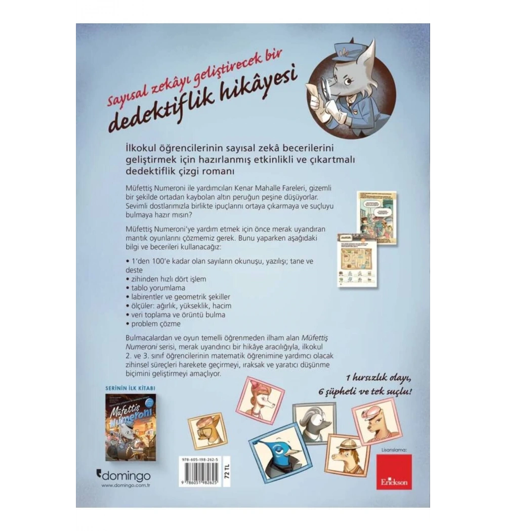 Sayısal Zeka Geliştirici Hikaye Müfettiş Numeroni Film Setinde Hırsızlık Domingo