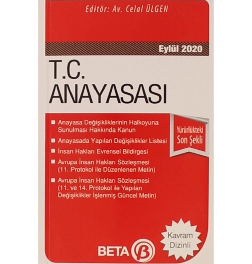 T.C.Anayasası Cep Boy Kasım 2021 Beta Yayın