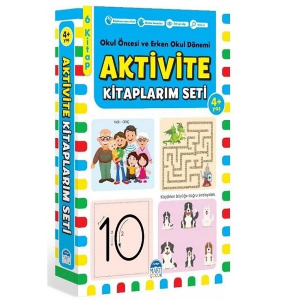 Okul Öncesi Aktivite Kitaplarım Seti 4+ Yaş Martı Çocuk