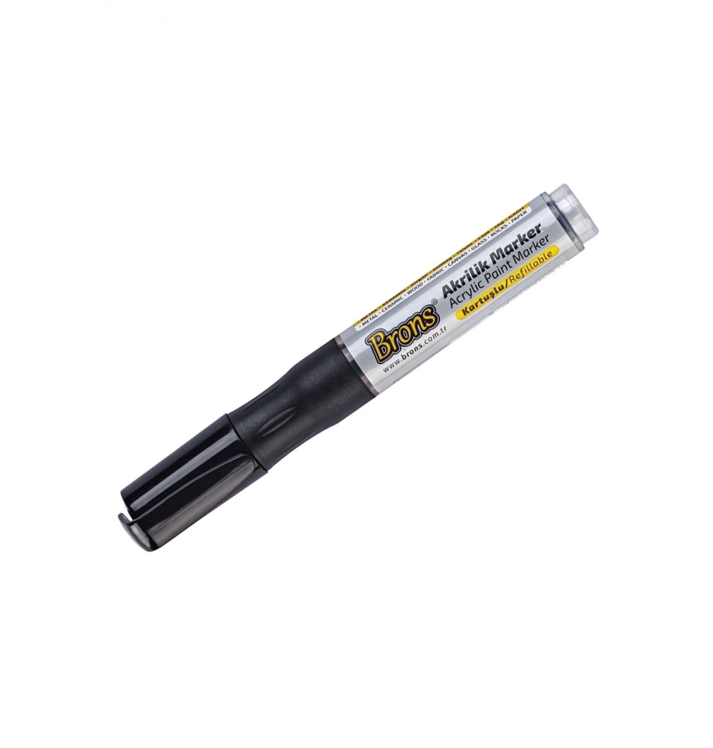 Brons Akrilik Markör Siyah Br-4015