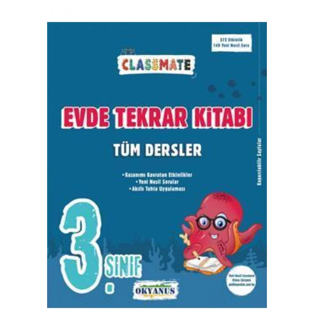 Okyanus 3.Sınıf Tüm Dersler Evde Tekrar Kitabı