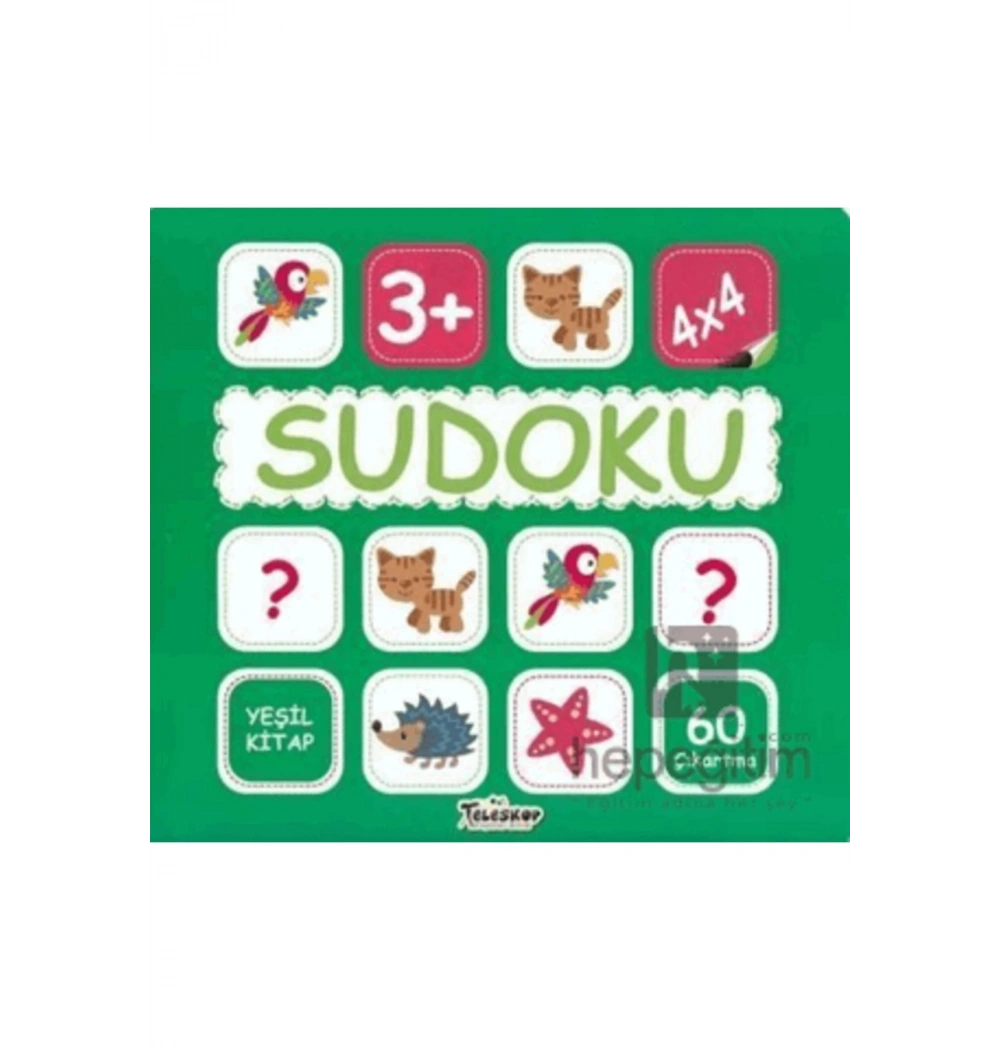 Sudoku 4X4 Yeşil Kitap