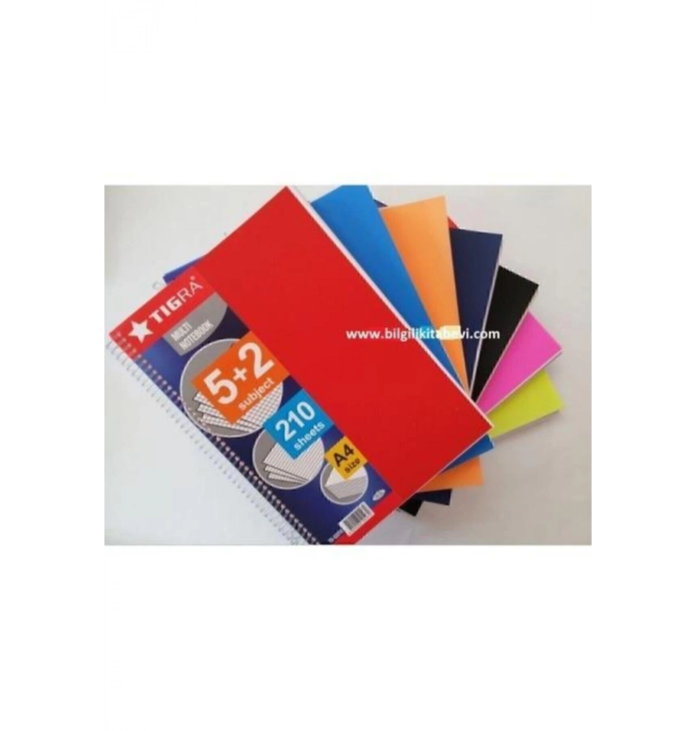 Tigra A4 5+2 7 Konulu Ayraçlı 175 Yaprak Defter Td-52175