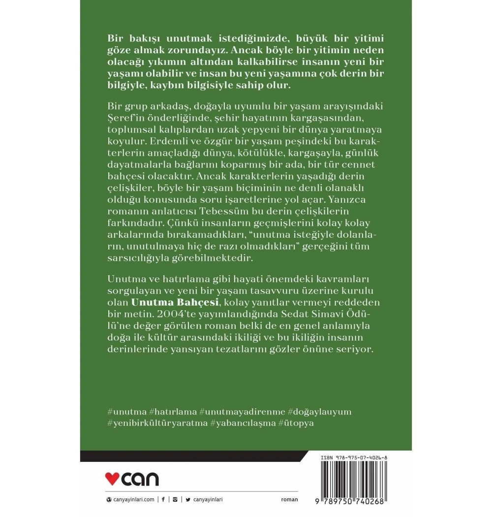 Unutma Bahçesi  Latife Tekin  Can Yayın