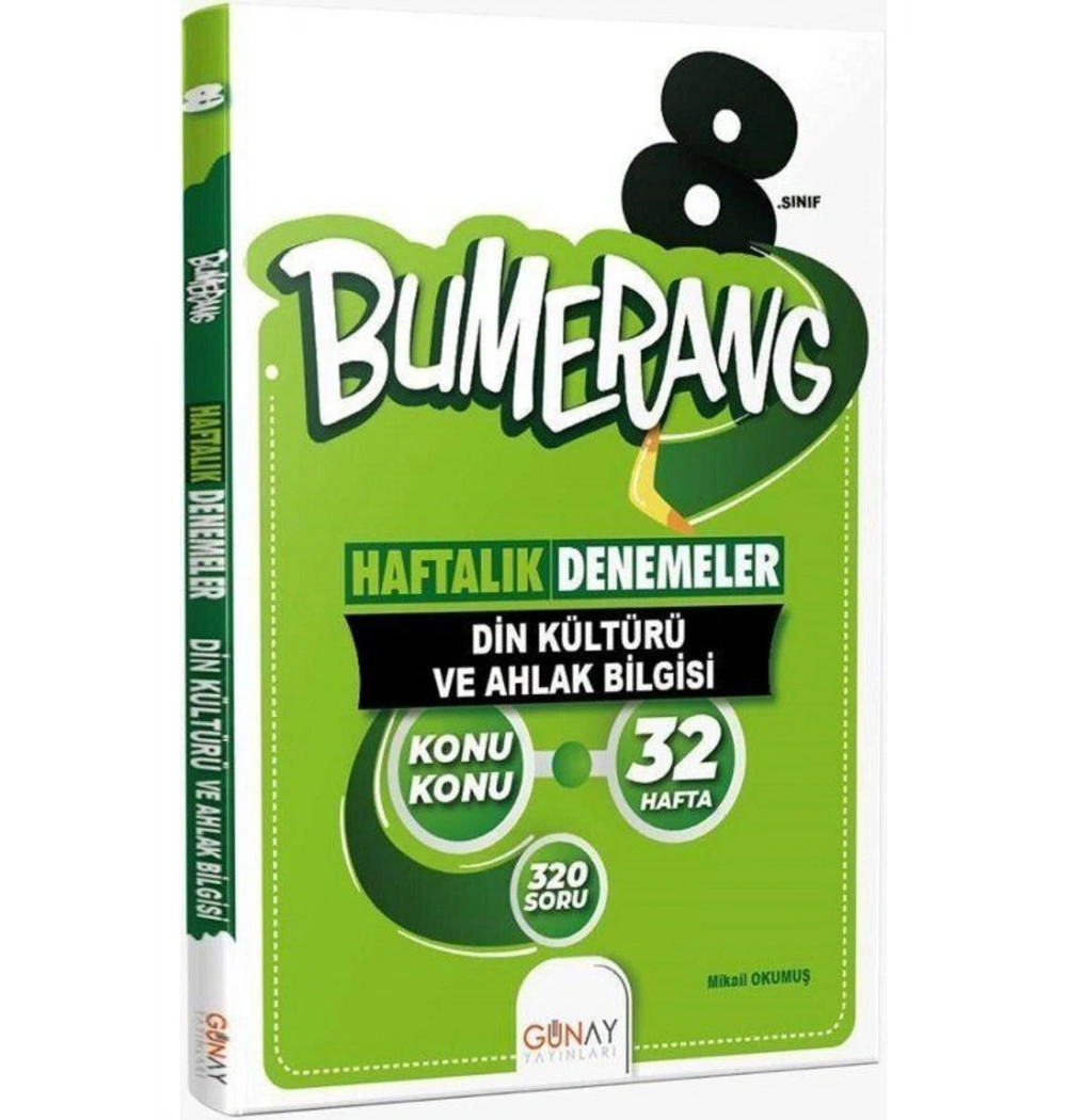 Günay 8.Sınıf Din Kültürü Haftalık Denemeler