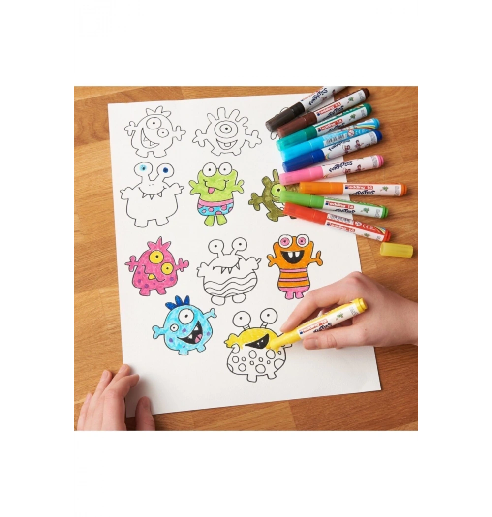 Eddıng (E-14) Keçe Uçlu Kalem Kalın-10Lu