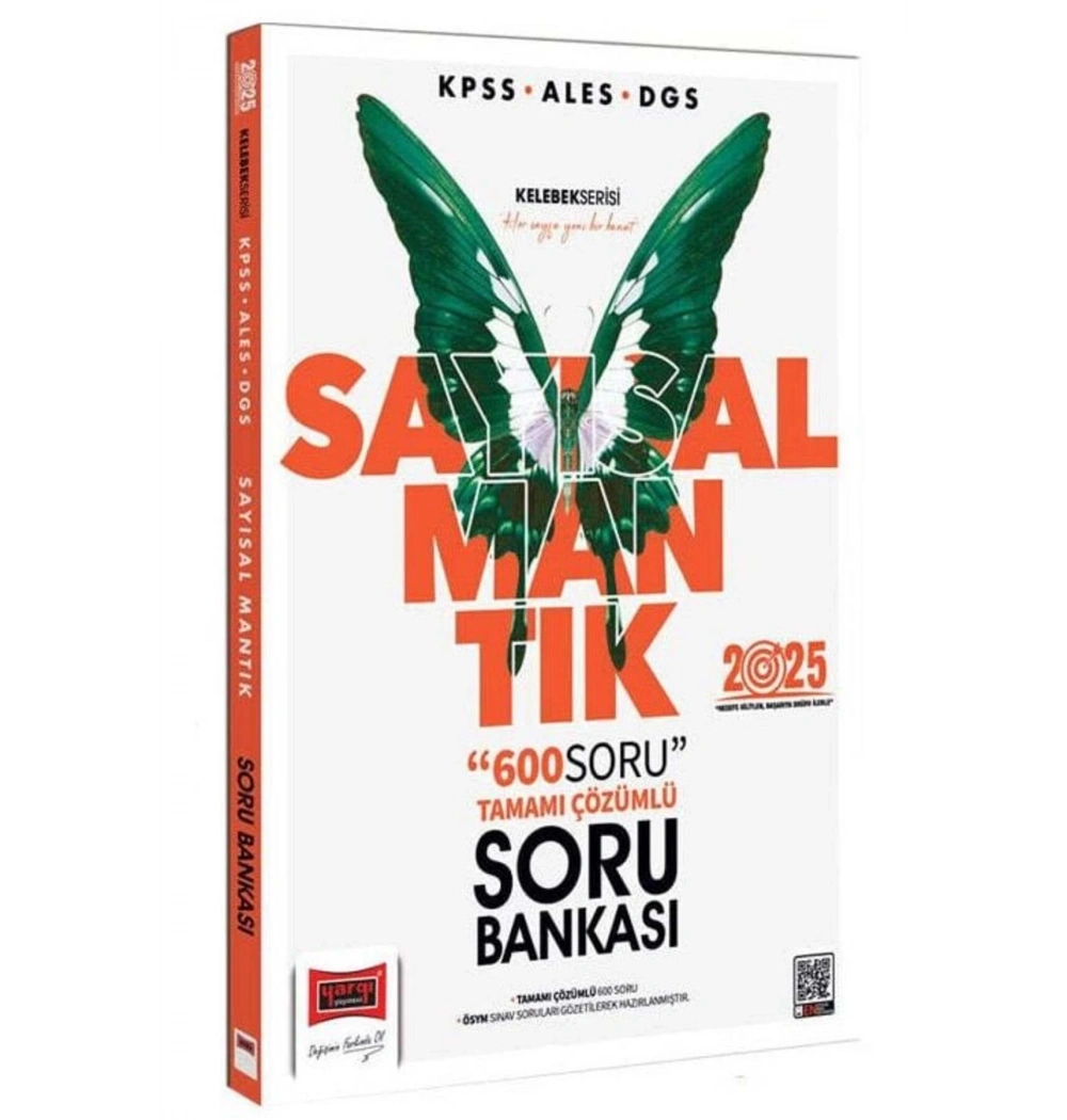 Yargı 2025 Kpss Ales Dgs Sayısal Mantık 600 Soru Bankası Kelebek Serisi