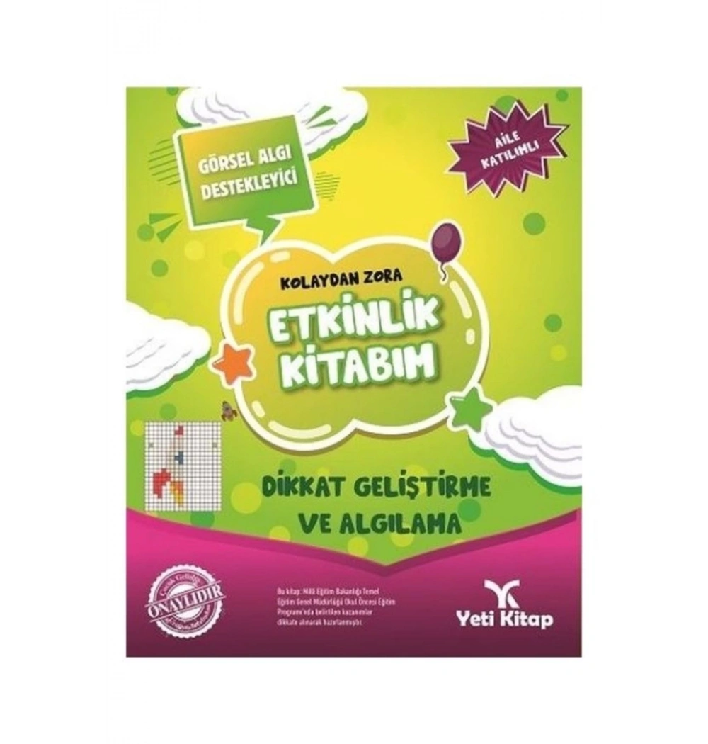 Kolaydan Zora Dikkat Geliştirme Ve Algılama  Etkinlik Kitabım     Yeti