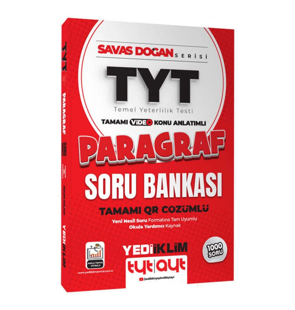 Tyt Paragraf Çözümlü Soru Bankası Yediiklim
