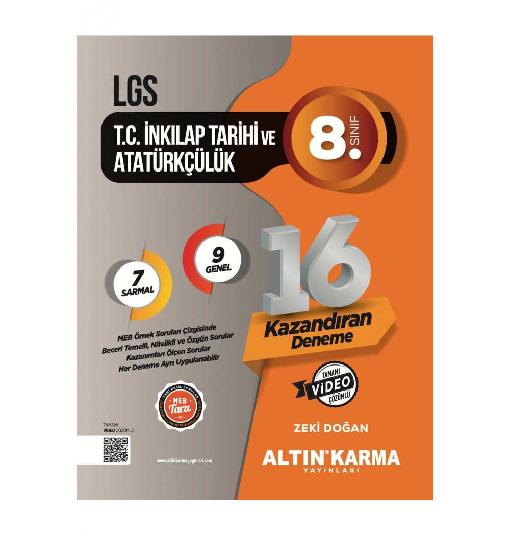 8. Sınıf 2025 Lgs İnkilap Tari̇Hi̇ 7 Sarmal 9 Genel Deneme Altinkarma