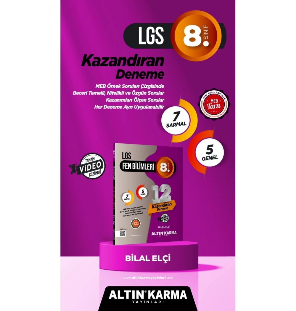 8. Sınıf 2025 Lgs Fen Bi̇Li̇Mleri̇ 7 Sarmal 5 Genel Deneme Altinkarma