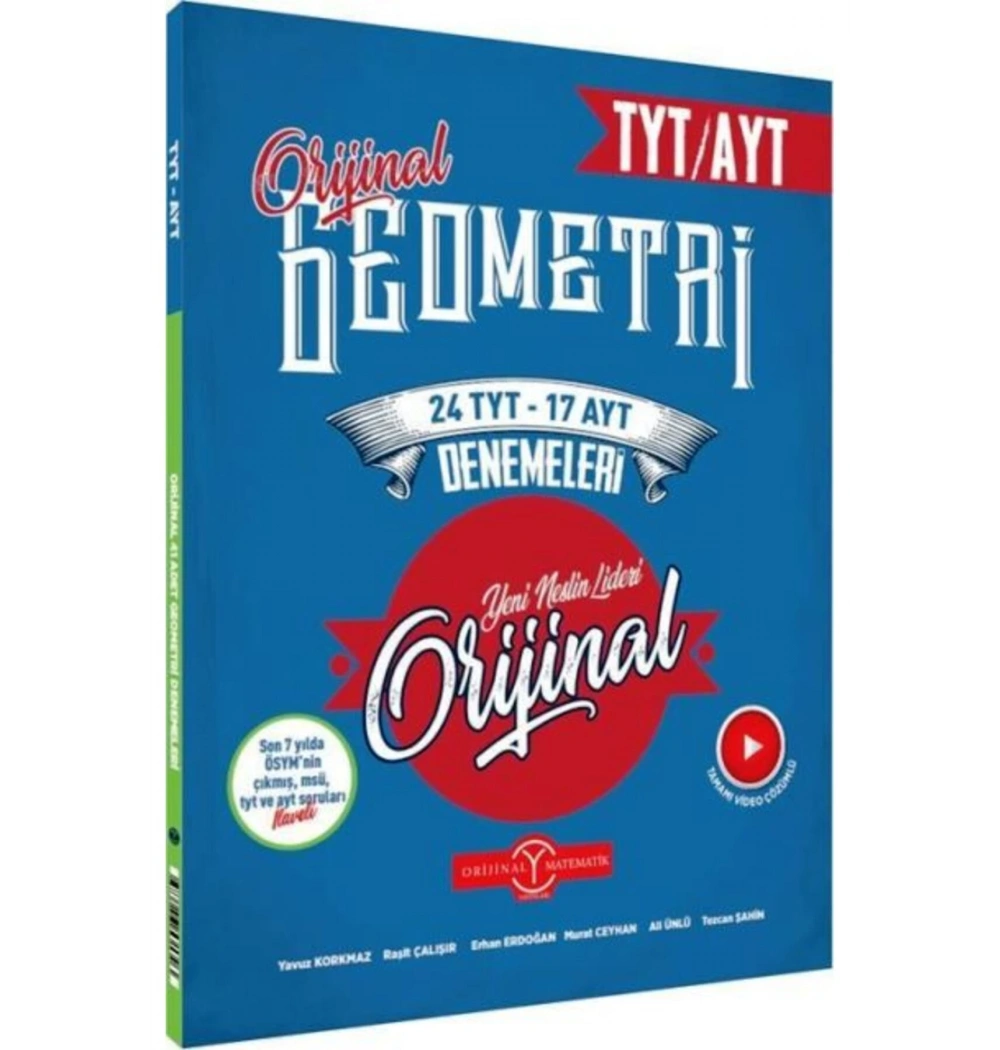 Orijinal Tyt Ayt Geometri 24 Tyt 17 Ayt Deneme