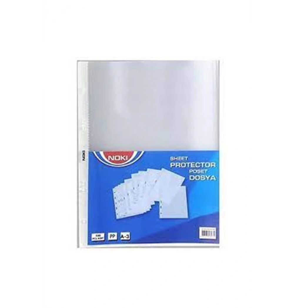 Noki  A3 Delikli Poşet Dosya Dikey Kod:4836-P