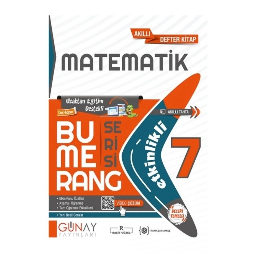 Günay 7.Sınıf Etkinlikli Matematik Akıllı Defter Kitap