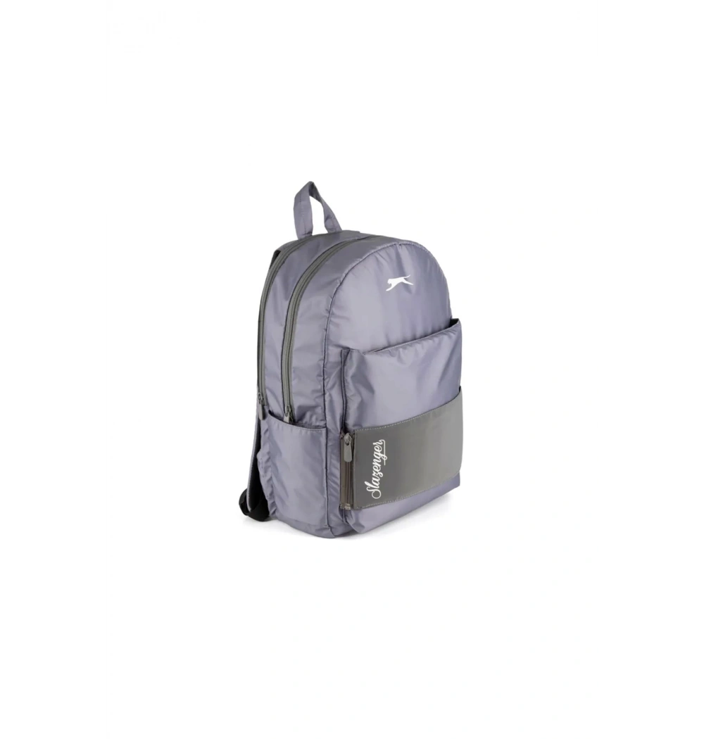 Slazenger Paraşüt Kumaş Önü Bant Detaylı Gri Sırt Çantası  23146 Me Çanta