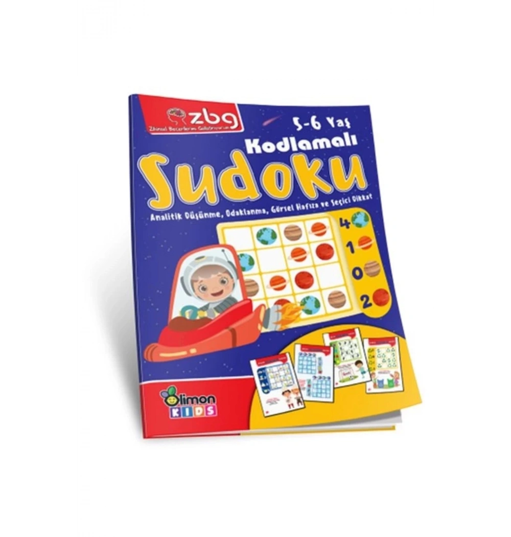 Zbg Kodlamalı Sudoku 5-6 Yaş  Limon Kıds