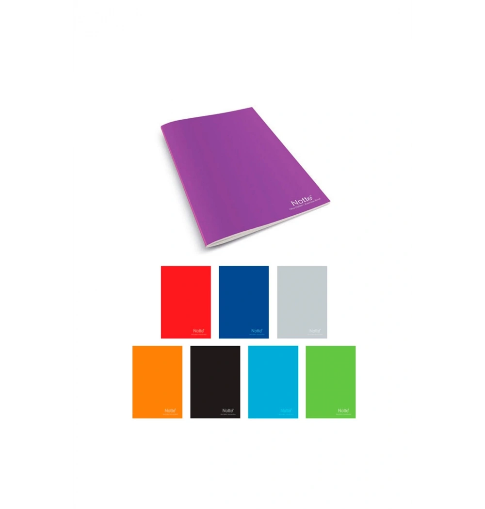 Notte Dikişli Kuşe Kap Pp Defter A5 060 Yaprak Kareli As Defter