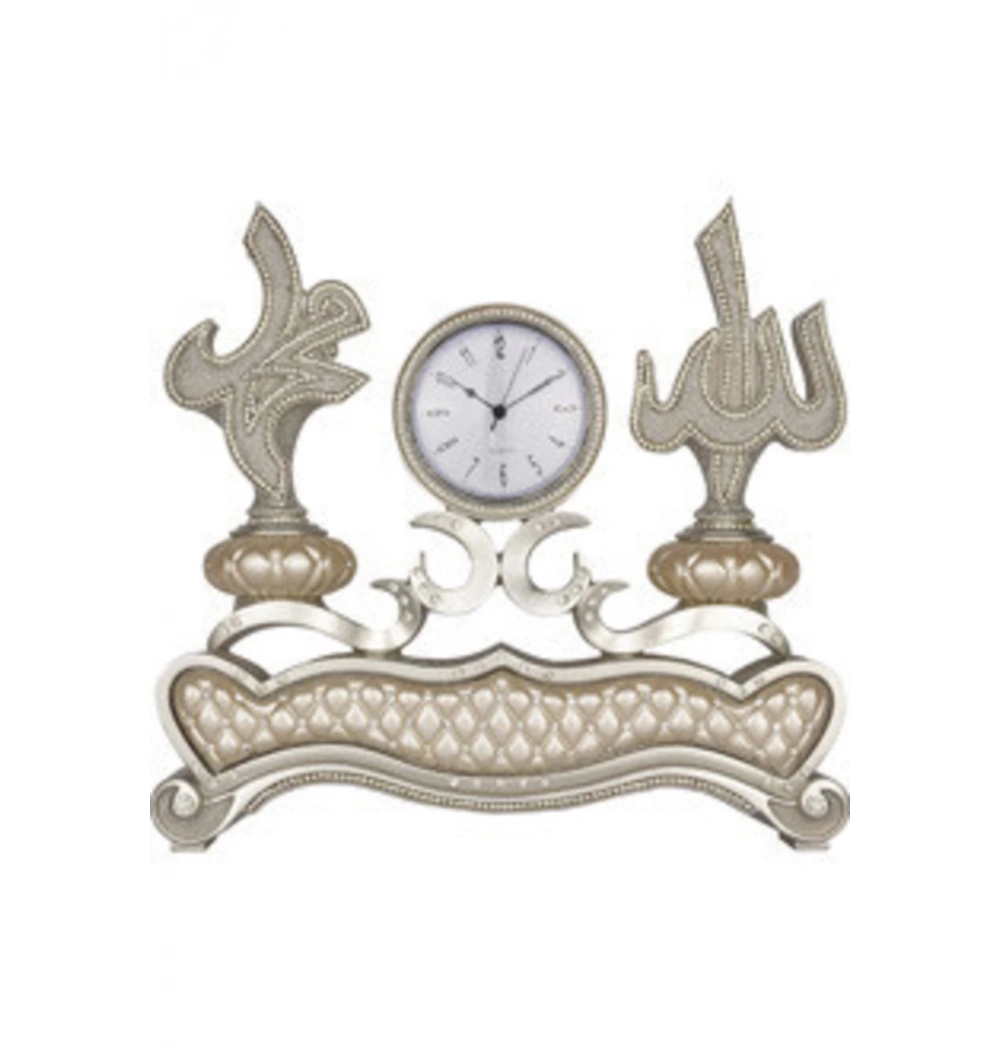 Güneş Hediyelik Bb0935 (2303) Biblo Üçlü Saat B. Desen Gümüş