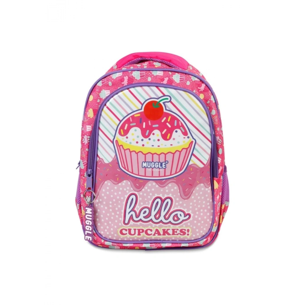 Muggle Mu-7051 Cup Cake Pembe Okul Çantası