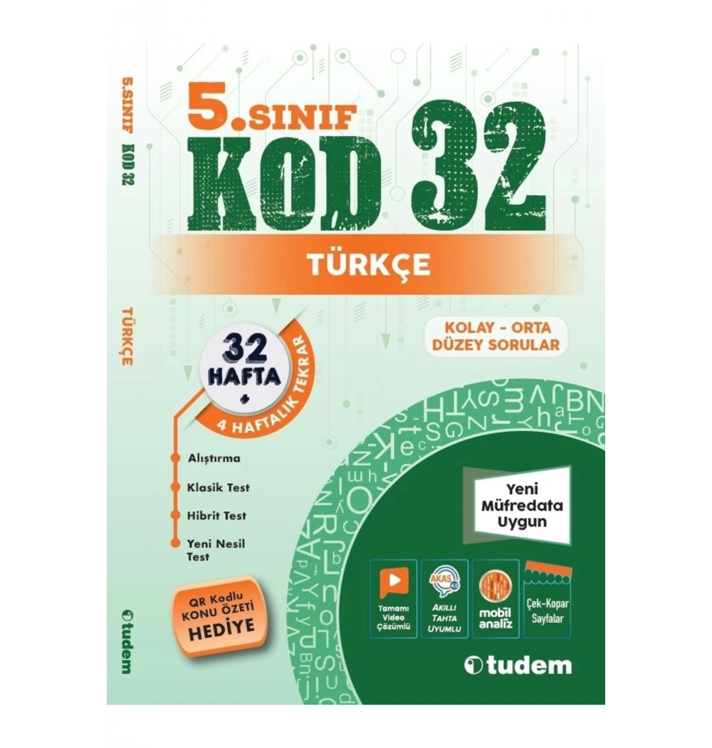 Tudem 5.Sınıf Kod 32 Türkçe Kolay Orta Düzey Sorular