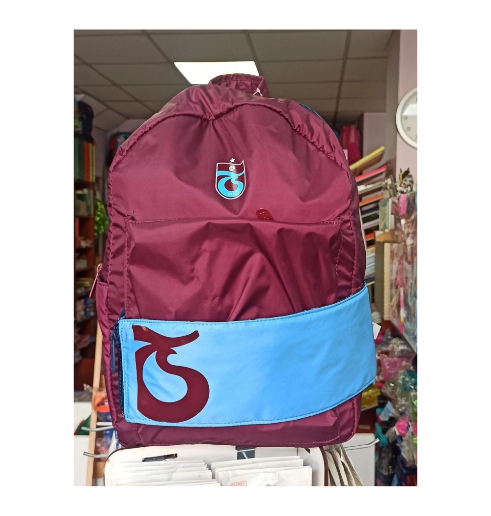Trabzonspor Paraşüt Kumaş Önü Bant Detaylı Bordo Sırt Çantası 23250 Me Çanta