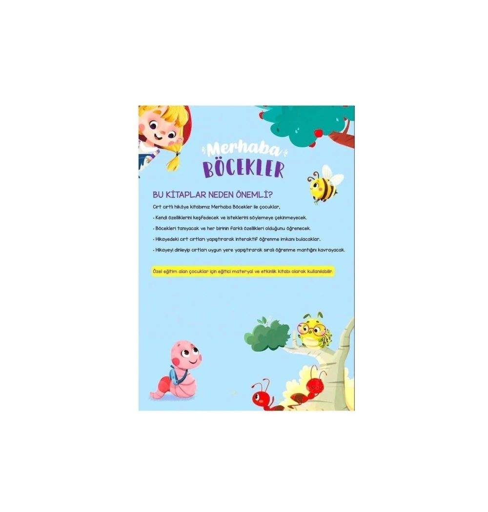 Merhaba Böcekler Cırt Cırtlı Hikaye Kitabı  Sincap Kitap