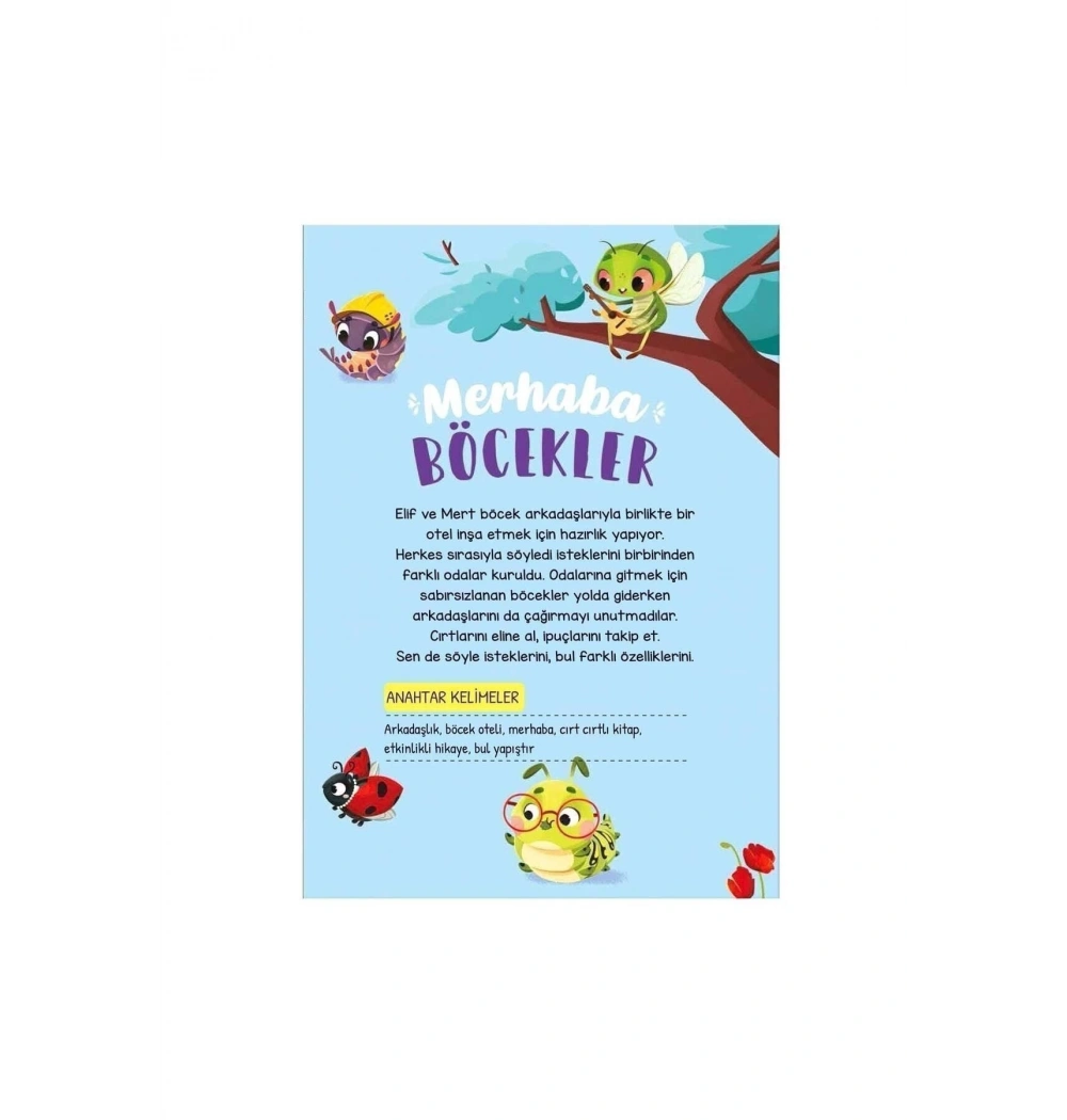 Merhaba Böcekler Cırt Cırtlı Hikaye Kitabı  Sincap Kitap