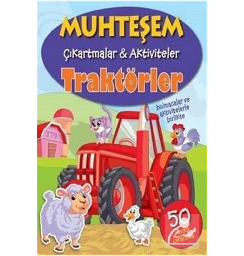 Muhteşem Çikartmalar Aktiviteler Traktörler Parıltı
