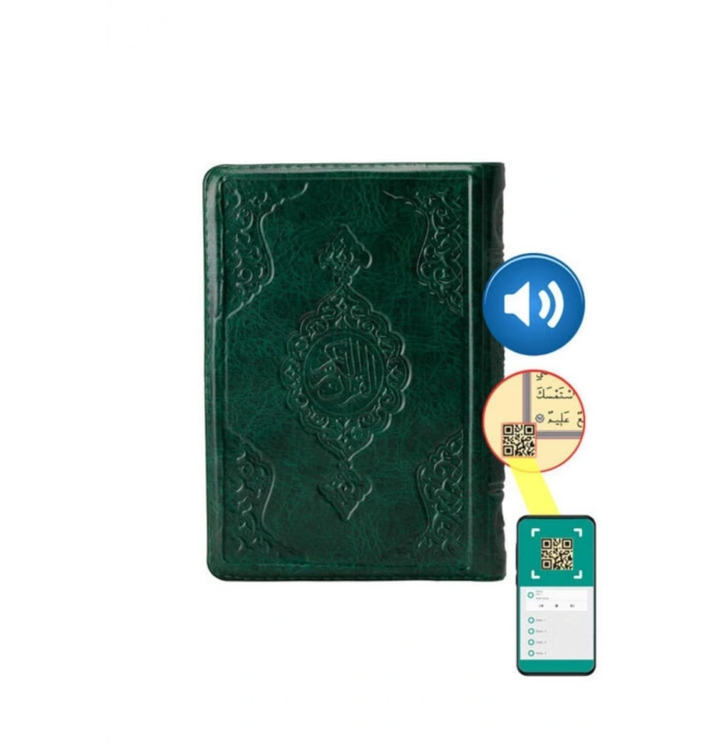 Hayrat Çanta Boy Yeşil Renk Kılıflı Kuranı Kerim