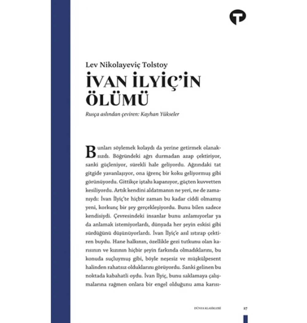 İvan İlyiçin Ölümü  Turkuvaz