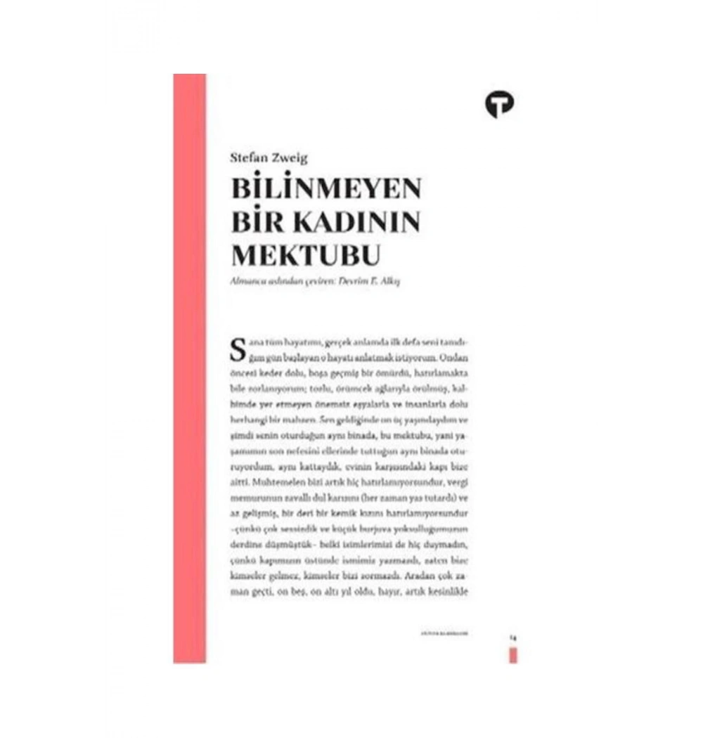 Bilinmeyen Bir Kadının Mektubu Turkuvaz