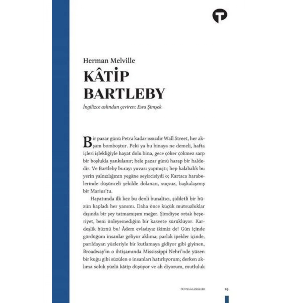 Katip Bartleby  Turkuvaz