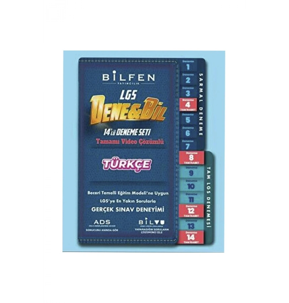 Bilfen 8.Sınıf Dene Bil Türkçe 14 Lü Deneme Seti