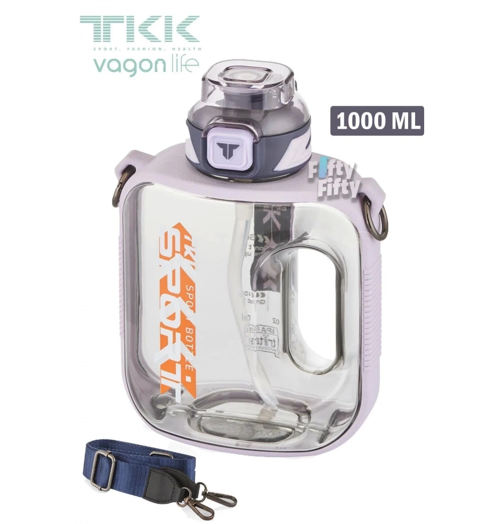 Vagon Lıfe Ttk Sporcu Matarası 1000Ml Mor T-1022