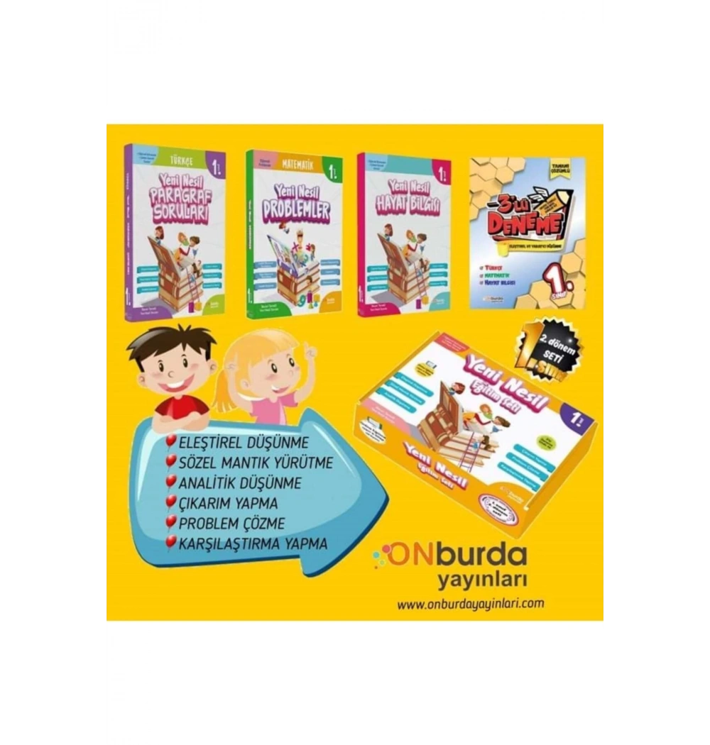 Onburda 1.Sınıf 2.Dönem Eğitim Seti 3 Lü