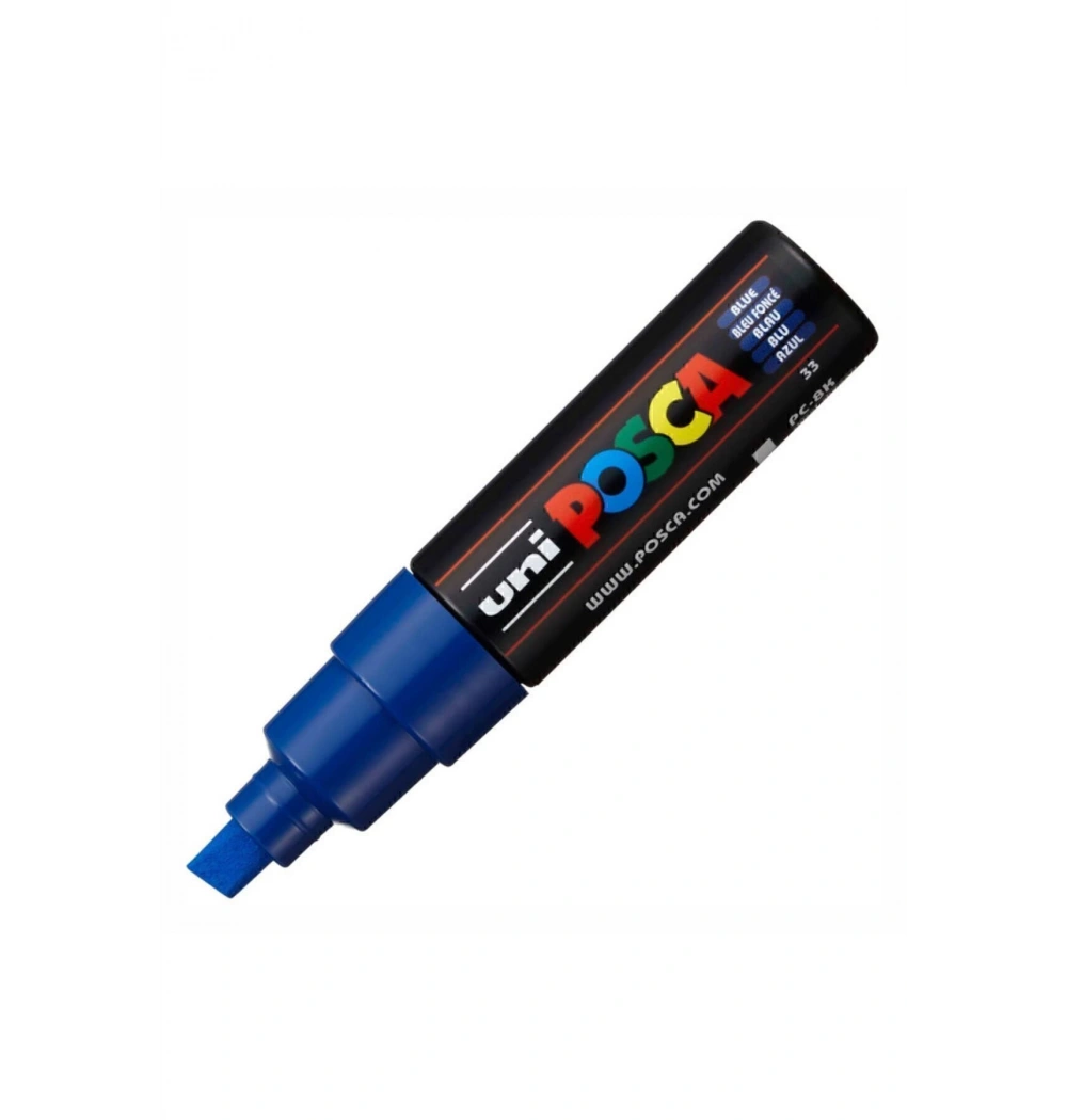 Uni Posca 8.0 Su Bazlı Poster Markörü Mavi Pc-8K